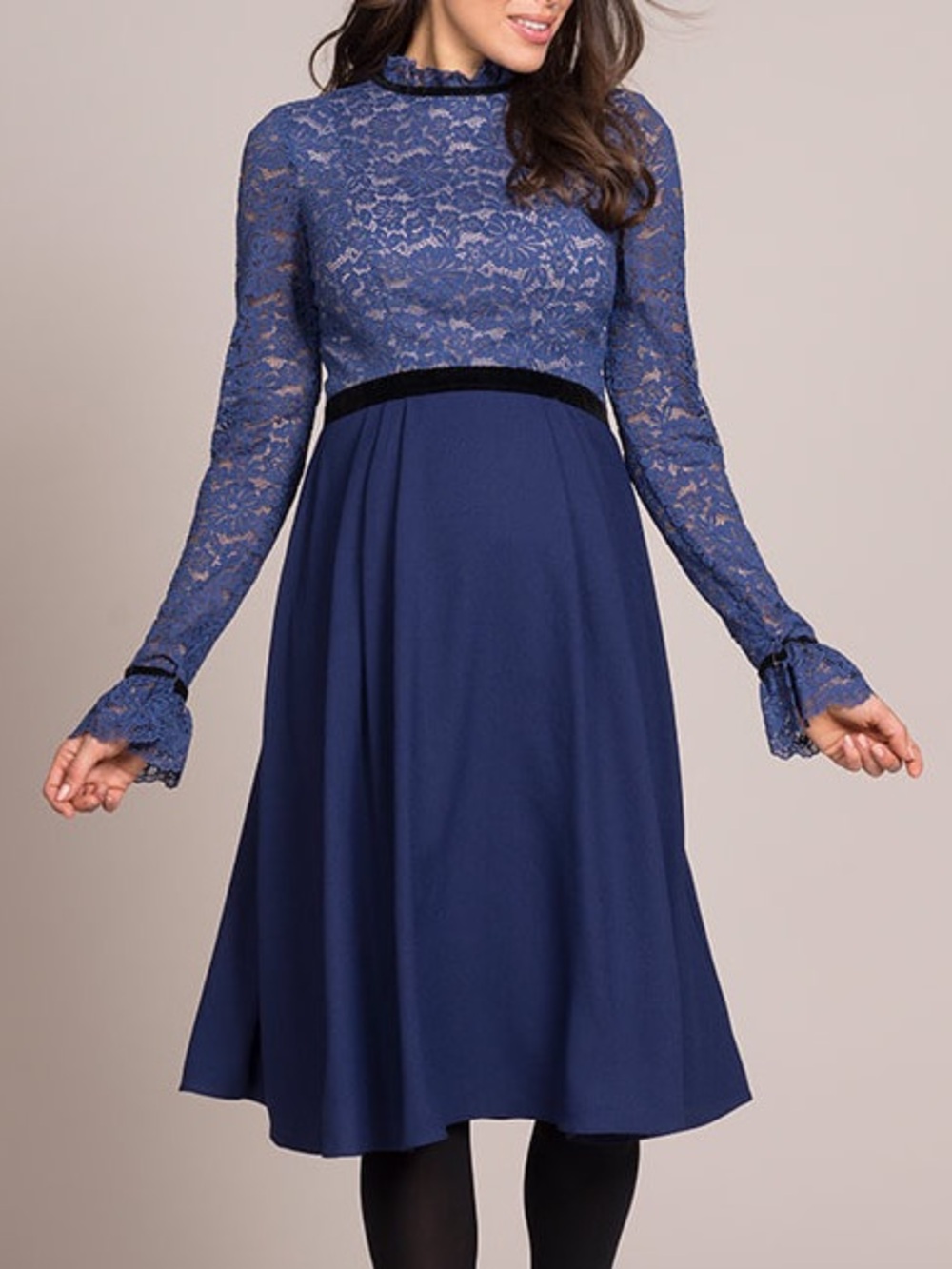 Seraphine Luxe Marlene Maternity Cocktail Dress - Size 8 - Royal Blue